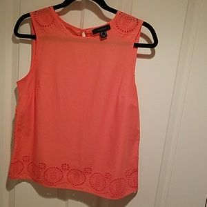 Coral cotton tank